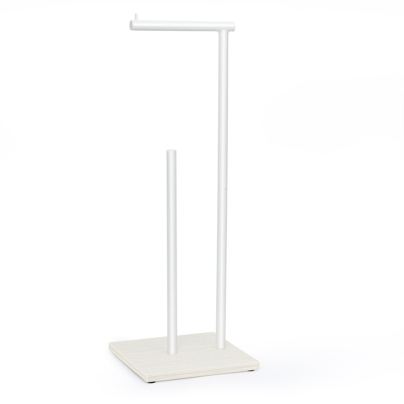 Porte-papier hygiénique sur pied, Blanc