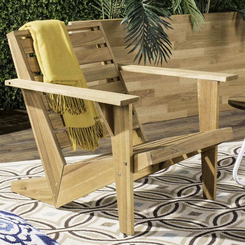 Chaise Adirondack en bois massif Ursa, Naturel