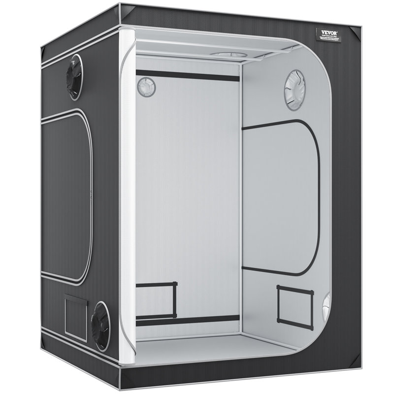 VEVOR 5x5 Black and Gray Steel Frame Hydroponic Grow Tent