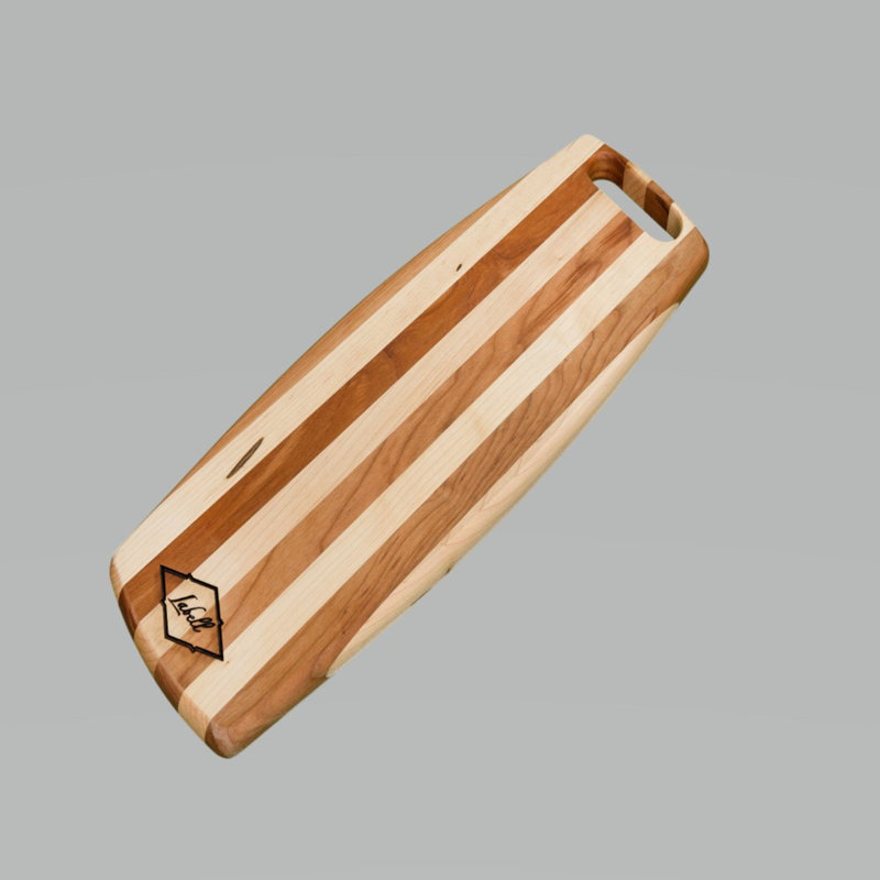 Labell Cherry-Maple Service Platter / Cutting Board With Bullnose Finish