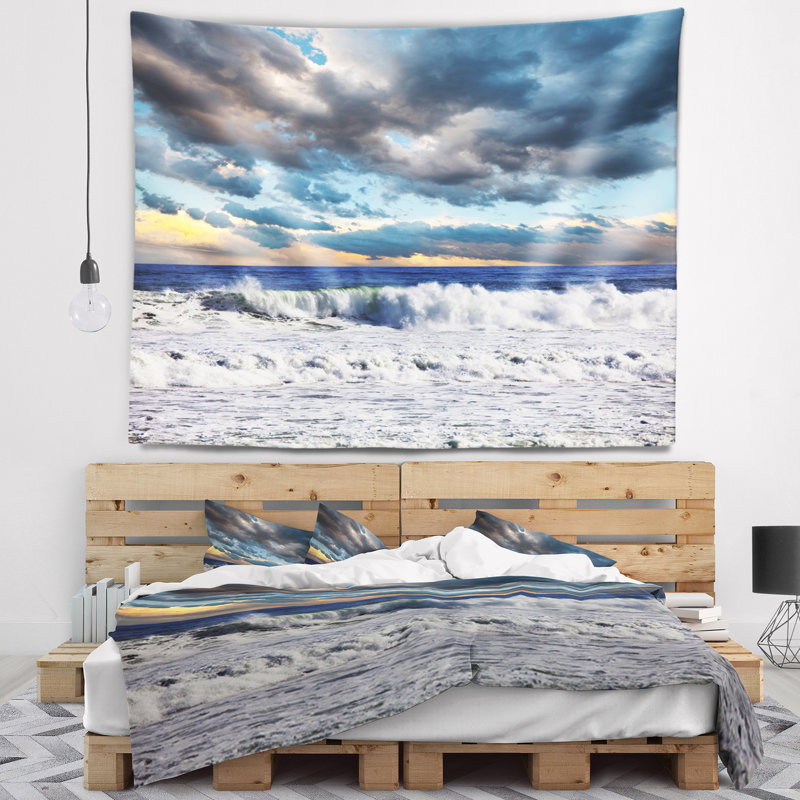 Tapisserie sur la plage, H 32 po x l 39 po