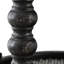 Table d'appoint ronde à trois niveaux avec tablette en rotin D23,5 x 25 po, noir-257415904