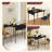 HOMCOM Industrial Folding Dining Table for 2 to 4, Space Saving Drop Leaf Kitchen Table for Small Spaces, Walnut-1708197978