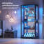Dekara 5-Tier Glass Display Cabinet with Lock, Display Cabinet with Human Sensor Function and Color RGB Lights-549837253