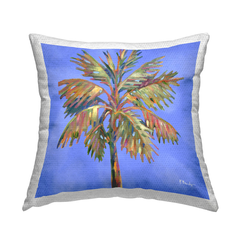 Coussin d'extérieur imprimé tropical Palm par Paul Brent