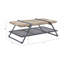 Charmante table basse industrielle rustique avec rangement supplémentaire et fabrication durable