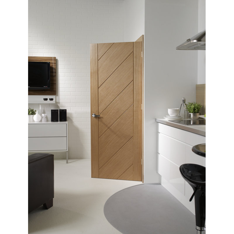 Internal Oak Monza Fire Door, 1981mm H x 762mm W x 44mm D