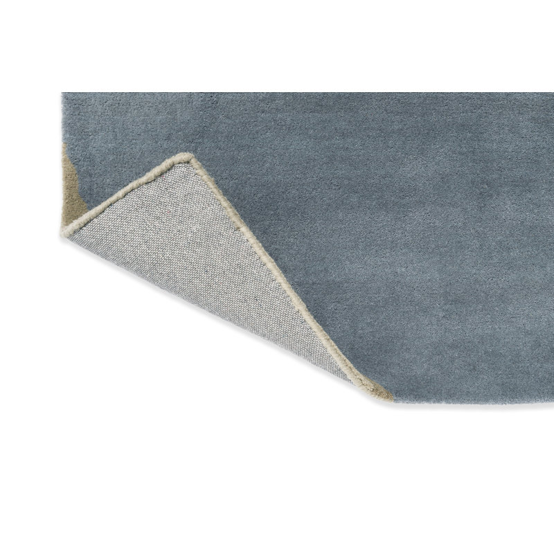 Sumi Reflect Hand Tufted Wool Abstract Area Rug in Cornflour/Spice, Rectangle 4'7" x 6'7"