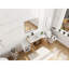 Meuble-lavabo mural 54 po avec lavabo de comptoir en résine et 2 tablettes de rangement, 2 portes à fermeture douce (KD-Packing)-128921097