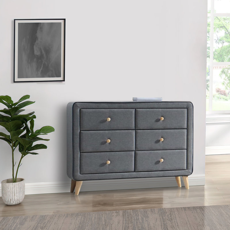 Brandow Solid Wood 42.91'' W 6 - Drawer Dresser