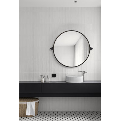 Miroir mural en métal