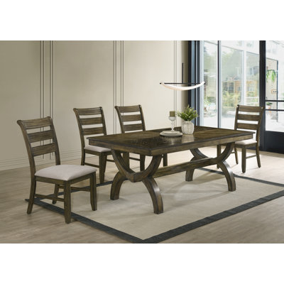 Traditional Dining Set With Ladderback Chairs