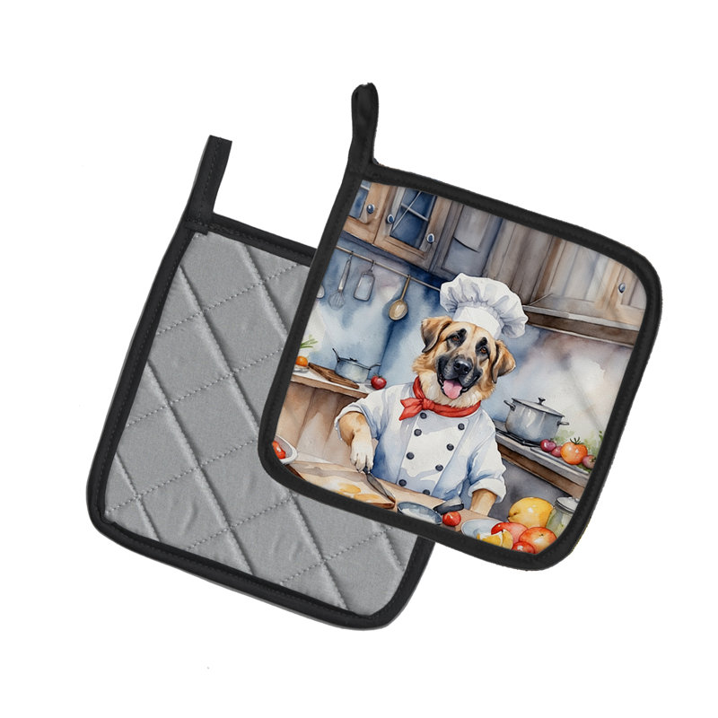 Ensemble de poignées en polyester Caroline's Treasures The Dog Chef