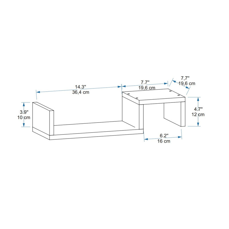 Heighton Floating Shelf, Anthracite