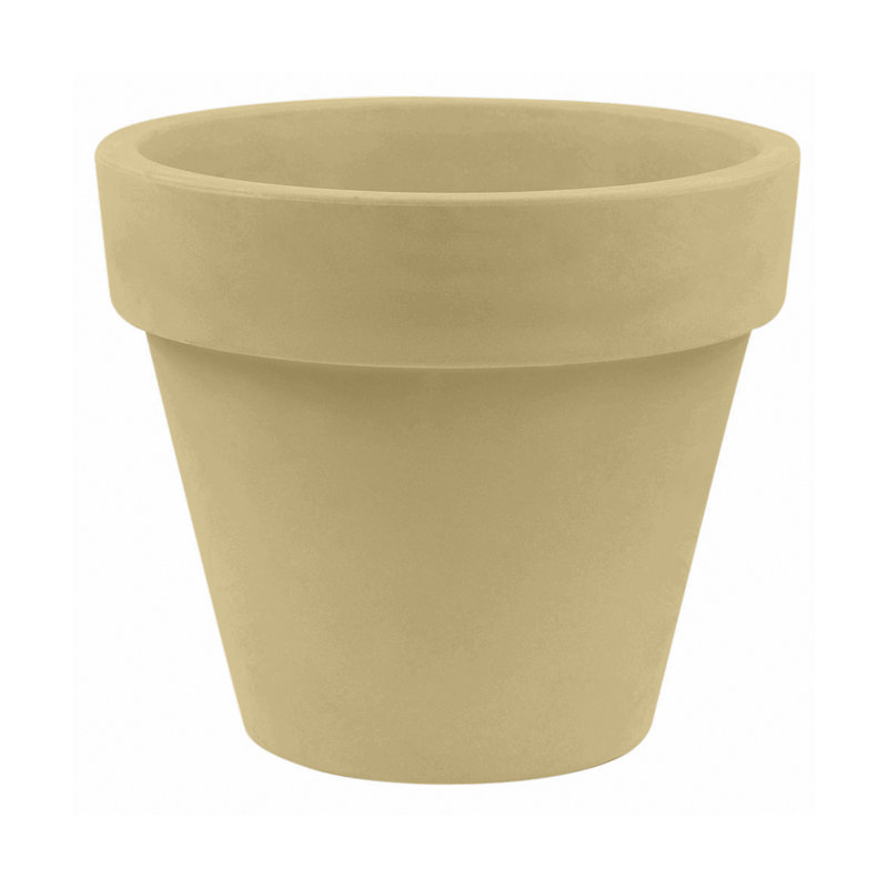 Nano Resin Pot Planter, Taupe, 6.25" H x 7" W x 7" D