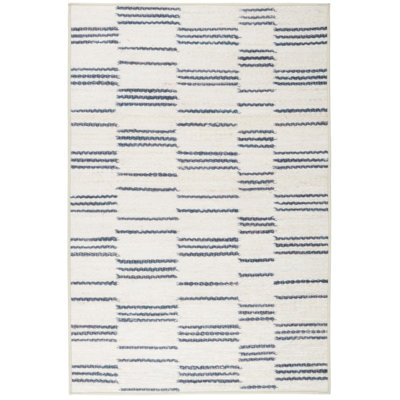 Leni Oatmeal Machine Printed Washable Rug