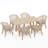 Rectangular Outdoor Dining Set With Cushions-137466331-137466328