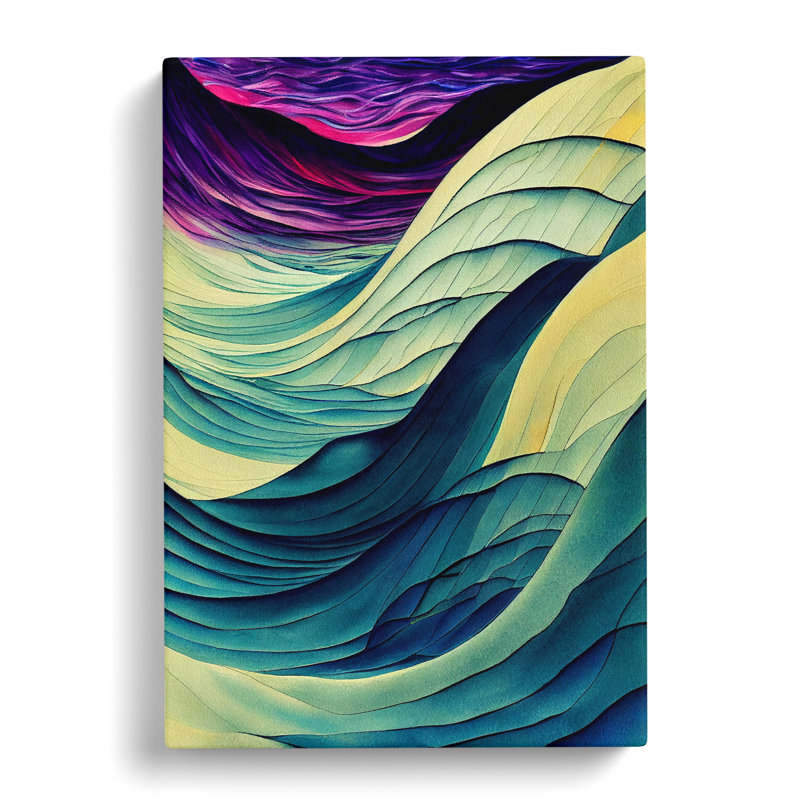 Layers Of An Ocean Wave Abstract No.1 - Print, Wrapped Canvas, 50cm H x 35cm W, No Matte