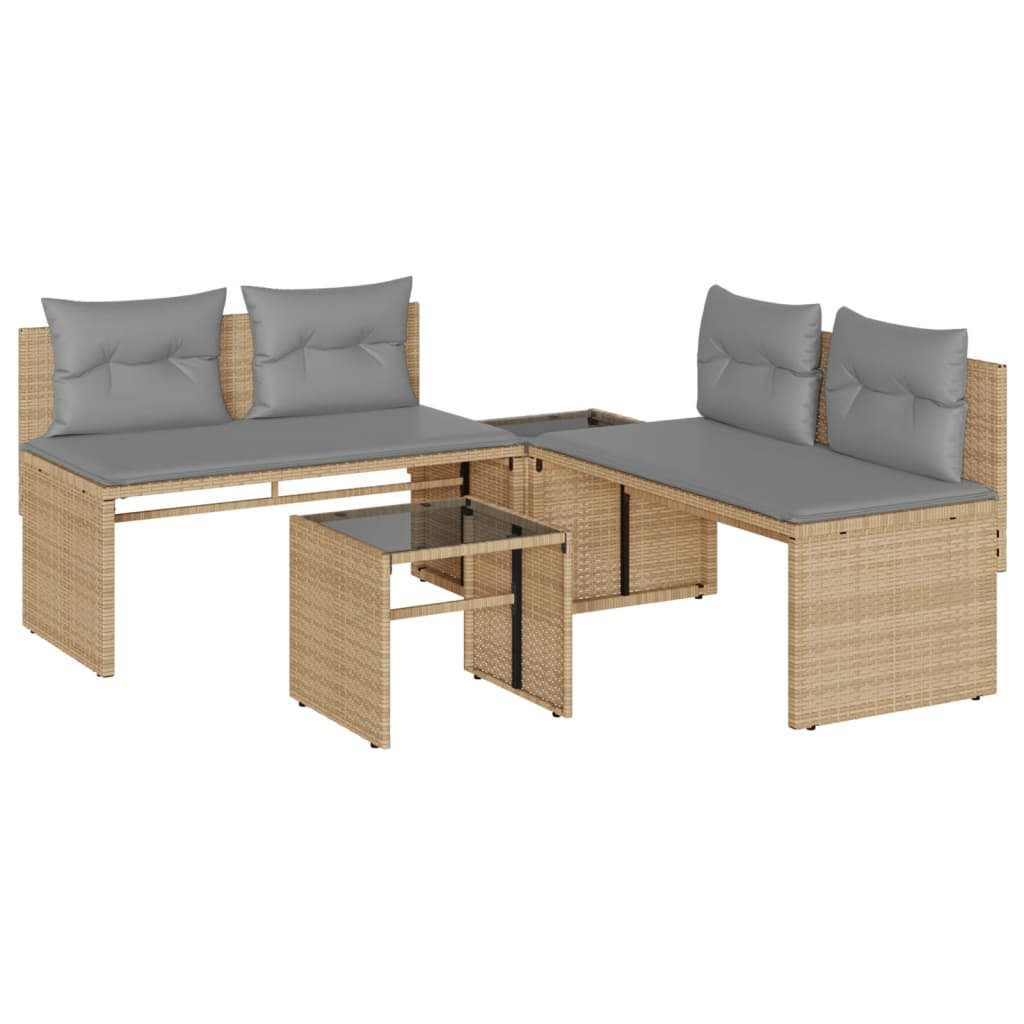 110 cm breites Outdoor-Sitzgruppen-Set Ranu mit Kissen