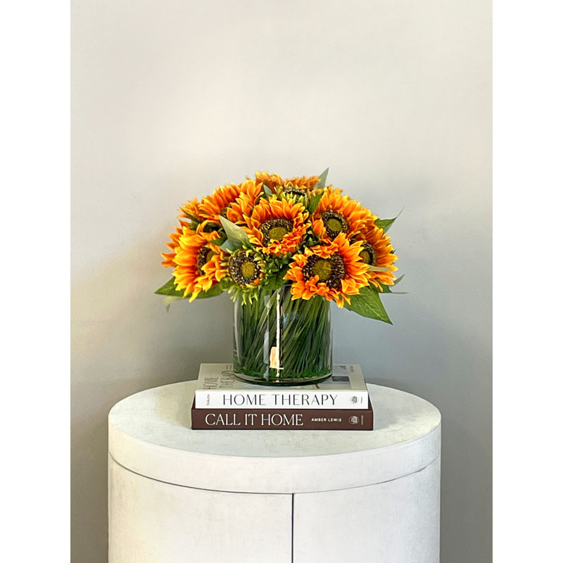 Polysilk Sunflower Arrangement in Vase