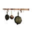 Rolled End Bar Handcrafted Wall Bracket Pot Rack