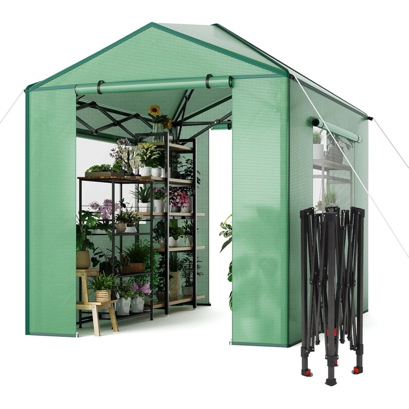 Serre portable, portes et filet à fermeture à glissière, pour toutes les saisons