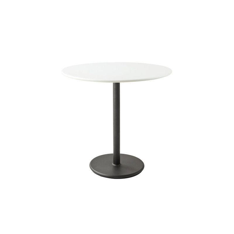 Go Outdoor Round Table, Lava Gray, 23.7" H x 23.7" W x 23.7" D, Gray
