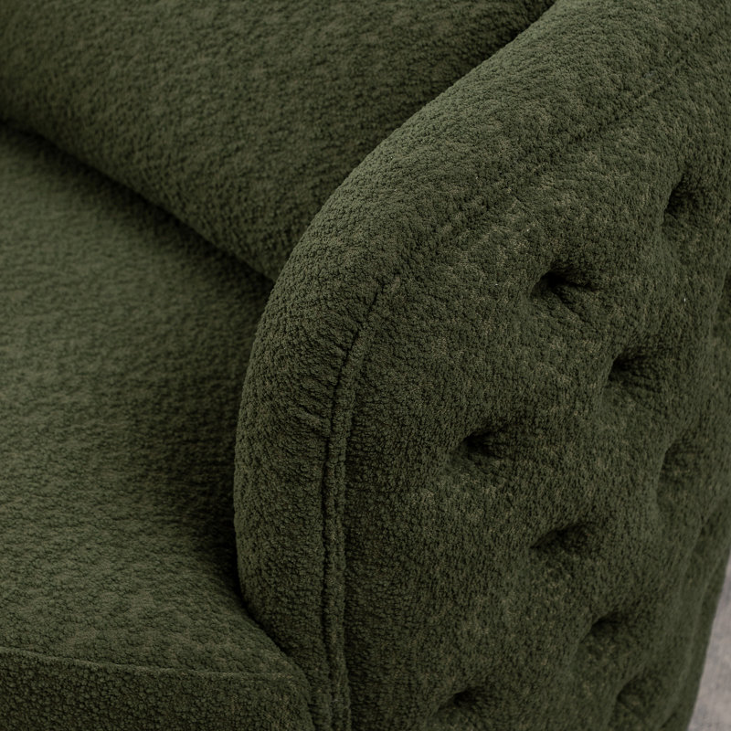 Fauteuil pivotant Bulle, Mélange de polyester vert