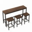 Ensemble de table de salle à manger longue avec 3 tabourets