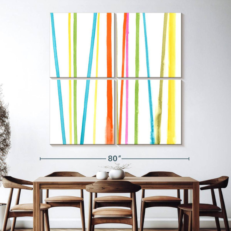 Cabana Stripes I, 74" H x 74" W