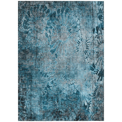 Machine Washable Indoor/Outdoor Derrick ACN2224 Floral Rug