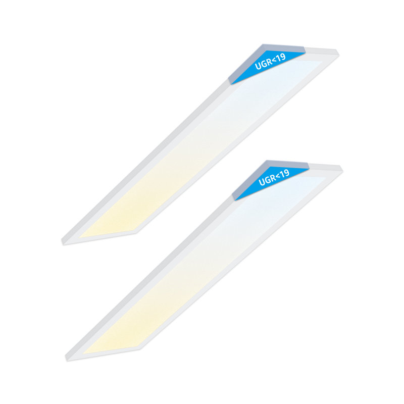 1x4 Ft LED Flat Panel Flush Mount Light Anti-Glare, 3500K/4000K/5000K Selectable, 30W/40W/46W
