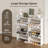 4-Drawer Flip-Front Shoe Storage Cabinet for Entryway.-598139670-598139688