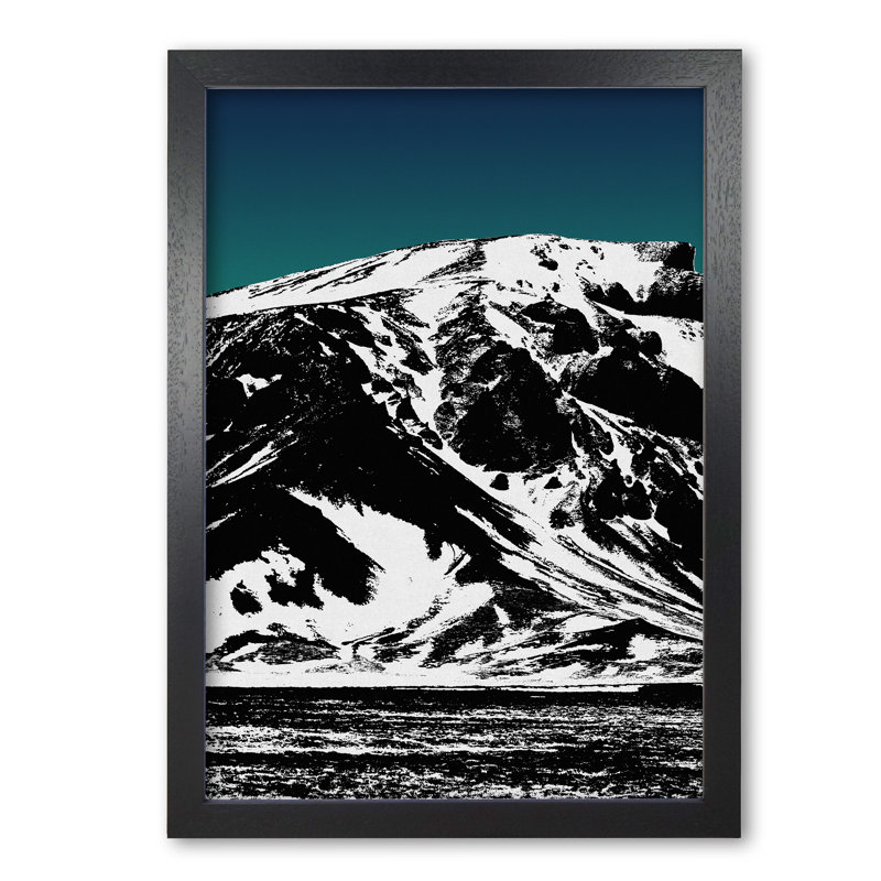 Iceland Mountains I - Print, 30 cm H x 21 cm W x 5 cm D, Black Grain Frame