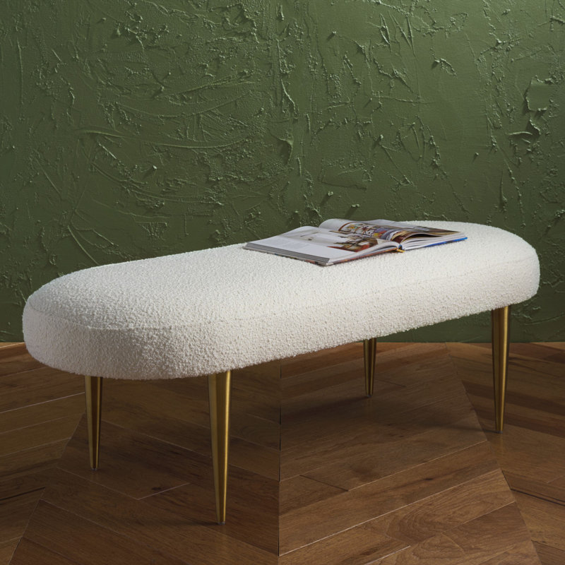 Jalinqua Upholstered Bench, Cream