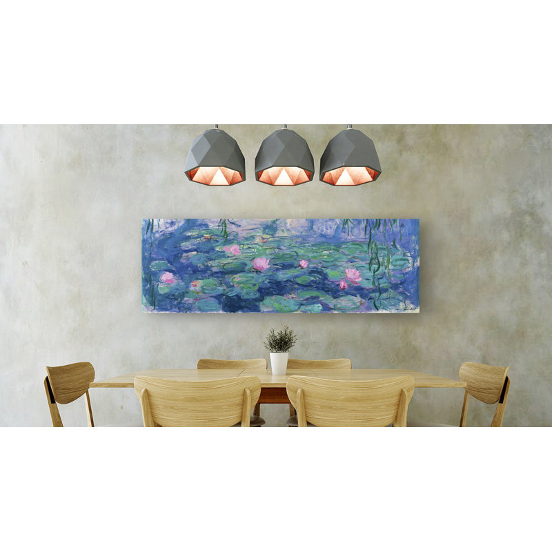 Waterlilies by Claude Monet - Wrapped Canvas Painting, 40cm H x 120cm W x 4cm D