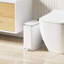 Poubelle de salle de bain 1,6 gallon avec couvercle à fermeture lente, pédale, poubelle en acier inoxydable de 6 litres avec seau intérieur amovible, filtre à odeurs intégré, petite poubelle pour salle de bain, toilette, bureau à domicile, chambre à coucher (blanc)-123117883-128553143