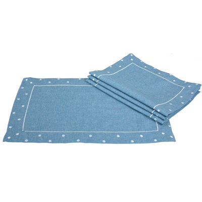 Breen Polyester Polka Dots Rectangle Placemat