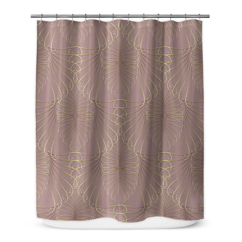 Rideau de douche simple à motif abstrait Pearman, H 90 po x l 70 po