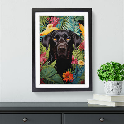 Labrador Retriever Contemporary - Single Picture Frame Print on Wood
