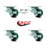 4-Piece Poly and Steel Caster Set