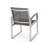 Patio Chair In Grey - Aluminum, 22.32In Depth, 23.82In Width, 33.79In Height, 10.47Lb. Chic Dining With Mesh Seat And Back, Rust- Aluminum Frame, Mid-Century Style D X W H, Stylish Outdoor Vibe-773605011