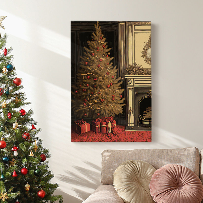 Art des Fêtes de Noël - Toile tendue avec châssis DVI, H 27 po x l 18 po