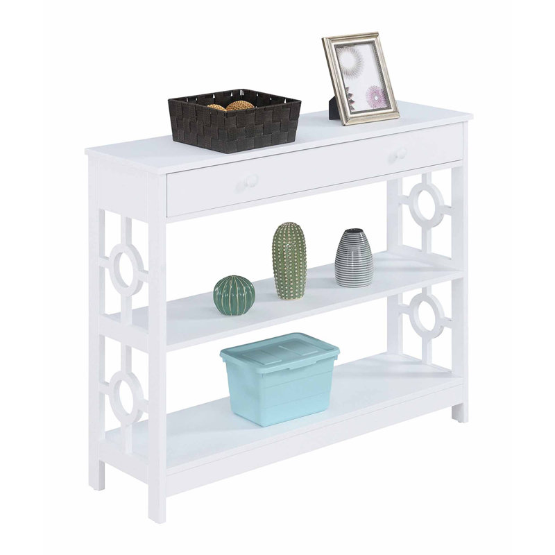 Odalis 40'' Console Table, White, 31.75" H x 40" W x 12"D