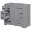 36" Bathroom Vanity Without Sink, Cabinet Base Only, Six Drawers, Multi-Functional Drawer Divider, Adjustable Shelf-111641092
