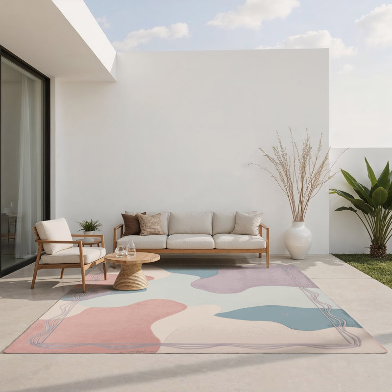 Wavelight Bloom Indoor And Outdoor Area Rug, Rectangle 5' x 7'