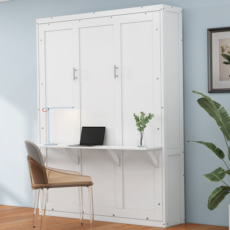 Lit escamotable avec lit escamotable et bureau pour chambre d'amis