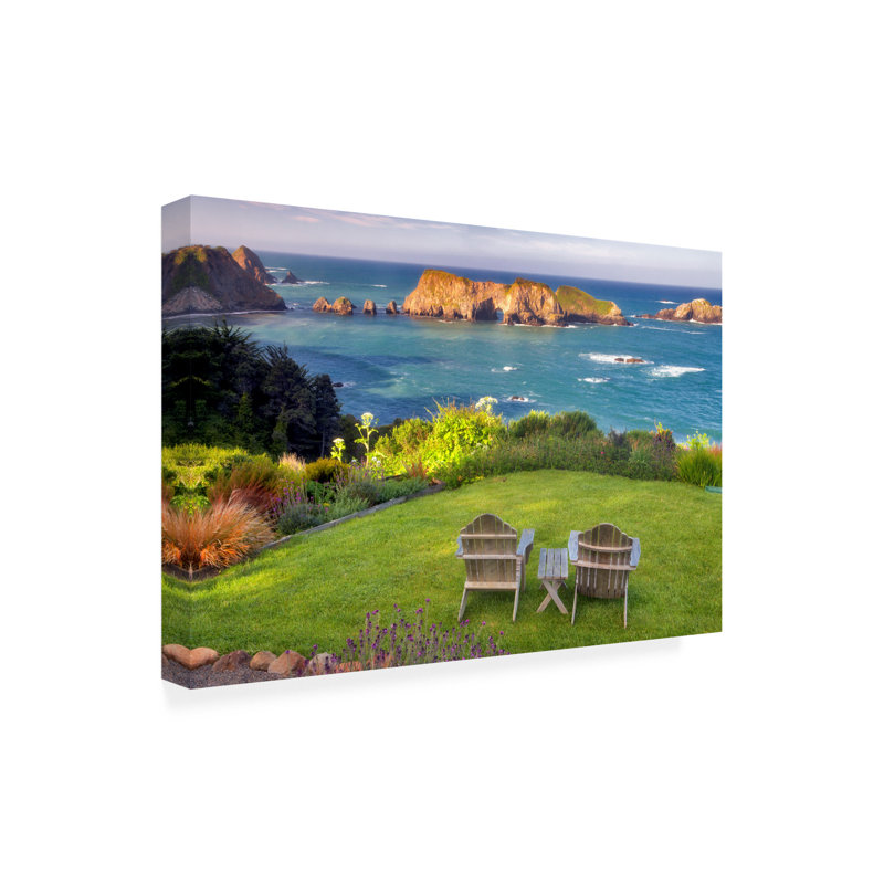 «Beach Chair 3» par Dennis Frates - photographie sur toile tendue, H 16 po x l 24 po x P 2 po