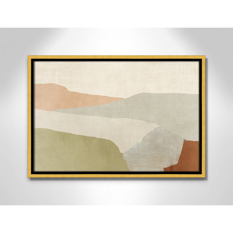 «Elspeth Pastel Views - Floater Frame», peinture sur toile, H 13,5 po x l 19,5 po, Gold
