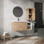 Meuble-lavabo mural 42 po avec lavabo et armoire latérale, portes à fermeture douce 42 po
